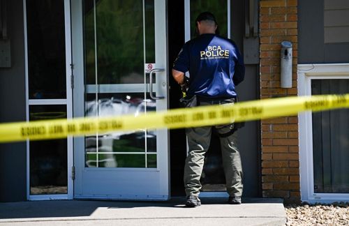 총기난사 발생한 미네소타주 미니애폴리스의 가톨릭학교 [AFP = 연합뉴스]