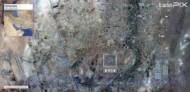 텔레픽스가 지난 7월 촬영해 공개한 이란 이스파한 핵시설 위성 영상. [사진=텔레픽스]