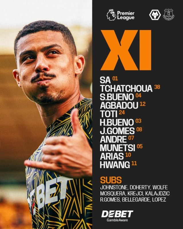 울버햄튼은 골키퍼 사를 시작으로 토티-아그바두-산티아고-우고-고메스-안드레-차추아-아리아스-황희찬-무네치가 선발 출전했다. 사진=울버햄튼 SNS