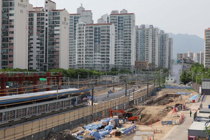 GTX-C 노선 지하화 확정된 창동역 일대. [한주형 기자]