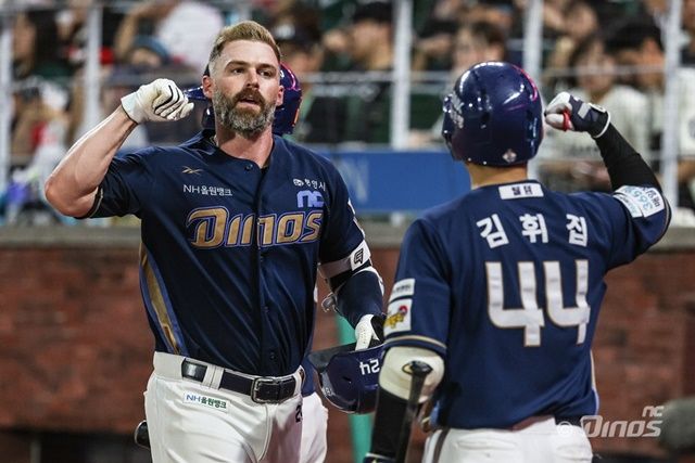 데이비슨은 8월 31일 인천 SSG전에서 홈런을 쏘아올렸다. 사진=NC 제공