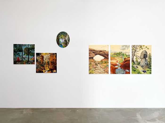 임현정 작가의 개인전이 열리고 있는 서울 성동구 아뜰리에 아키 전시장 전경. 아뜰리에 아키