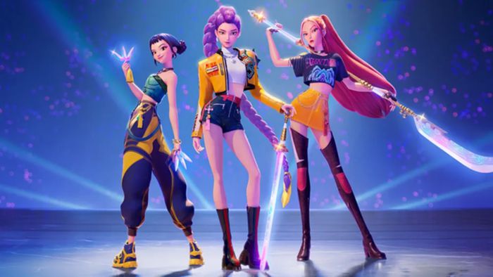 ‘케데헌’ 속 걸그룹 헌트릭스. 사진ㅣ넷플릭스