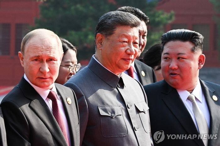 블라디미르 푸틴 러시아 대통령, 시진핑 중국 국가주석, 김정은 북한 국무위원장 [사진 출처 = 연합뉴스]