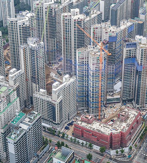 서울 송파구 잠실르엘아파트 건설 현장의 모습. <사진 연합뉴스>