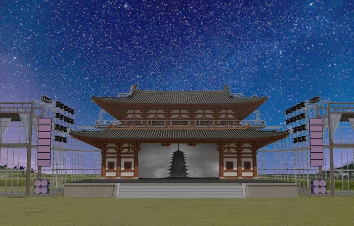 경주 대릉원 동편 쪽샘지구에 설치하는 세계유산축전 경주역사지구 개막식 무대 / 사진 = 경주 세계유산축전