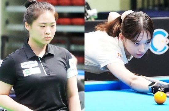 국내랭킹 1, 2위 김하은(왼쪽)과 최봄이가 오는 23일 스페인 무르시아에서 개막하는 ‘2025 제13회 세계여자3쿠션선수권’에 국가대표로 출전한다. 두 선수는 2023년 이신영 이후 2년만의 우승에 도전한다. (사진=대한당구연맹 및 MK빌리어드뉴스 DB)