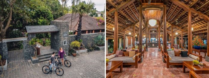 필그리미지 빌리지 입구 모습과 로비  / 사진=필그리미지 빌리지