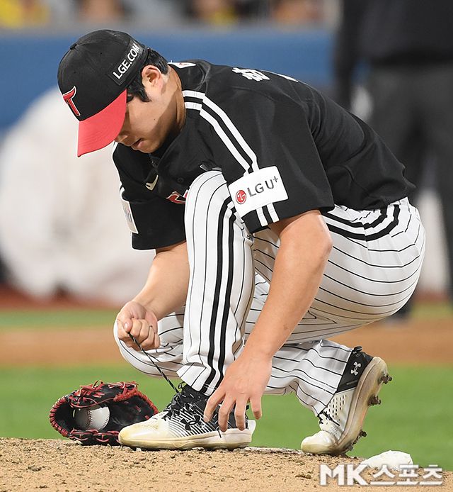 24일 창원 NC전에서 부진했던 함덕주. 사진=천정환 기자