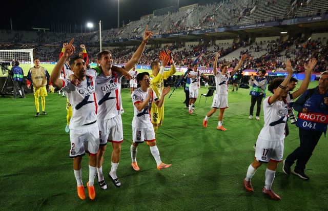 파리생제르망(PSG)은 2일(한국시간) 스페인 바르셀로나의 에스타디 올림픽 류이스 콤파니스에서 열린 바르셀로나와의 2025-26 UEFA 챔피언스리그 리그 페이즈 2라운드 원정 경기에서 2-1 역전 승리했다. 사진=REUTERS=연합뉴스