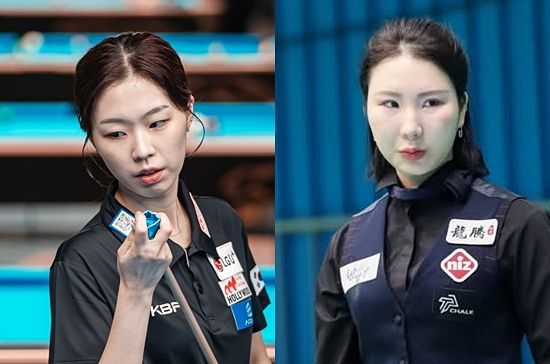 인도네시아 발리에서 열리고 있는 세계여자10볼선수권에서 서서아(왼쪽)는 2승으로 승자조 예선으로 향했고, 진혜주는 1승1패로 패자조 2라운드에 진출했다. (사진=probilliardseries, 대한당구연맹)