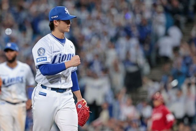 이호성은 준플레이오프 4차전에서 역투를 펼쳤다. 사진=삼성 제공