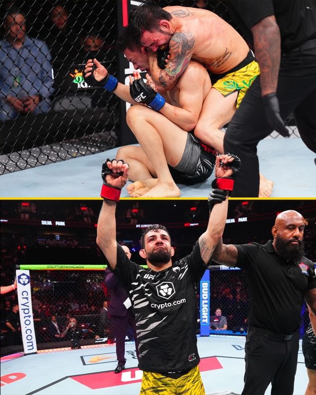 박현성은 UFC 데뷔 2연승을 거둔 후 타이라 타츠로에게 패배, 아쉬움을 남겼다. 그러나 랭커가 되기 위한 길목에서 실바를 만났고 그를 상대로 정찬성 이후 오랜만에 ‘한국인 UFC 랭커’를 노렸다. 그러나 패배했다. 사진=MMA 파이팅 SNS