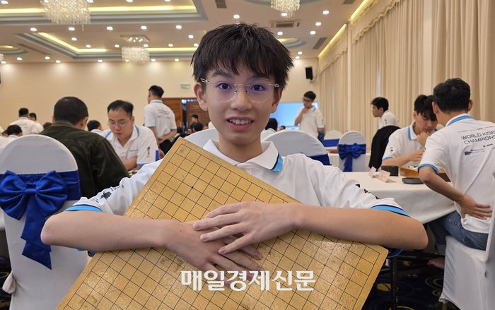 베트남 바둑의 미래로 꼽히는 13세 장비엔민. 조효성 기자