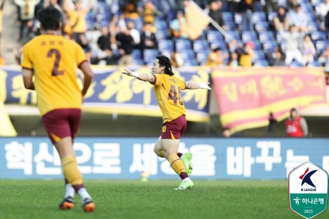 결승골을 터뜨린 신창무. 사진=한국프로축구연맹