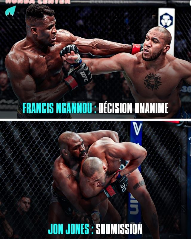 은가누와 존스는 공통적으로 간을 상대로 승리했다. 그러나 이기는 과정은 달랐다. 사진=La Sueur SNS