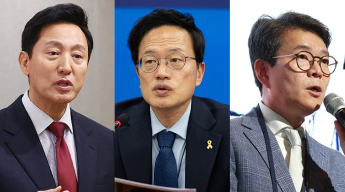 오세훈 서울시장, 박주민 더불어민주당 의원, 정원오 성동구청장 [연합뉴스]