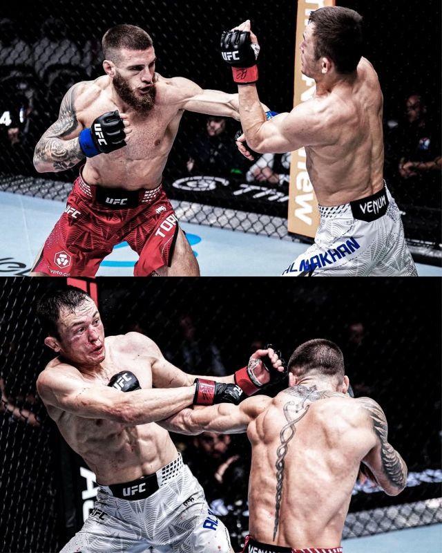 토푸리아는 이로써 UFC 입성 후 2연승, 2회 연속 만장일치 판정승을 거뒀다. ‘동생’ 토푸리아의 화끈함과는 달리 대단히 안정적인 모습을 보여준 그는 우마르 누르마고메도프도 당황시킨 알마한을 큰 위기 없이 잡아냈다. 사진=온 더 로프 SNS