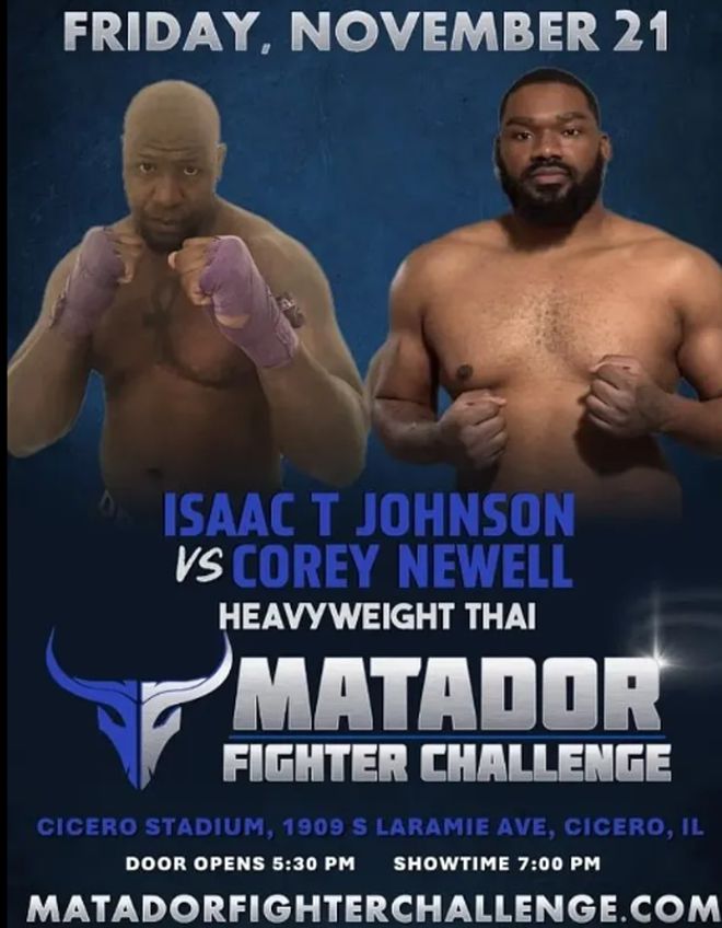 아이작 존슨은 11월 21일(현지시간) 밤 시카고 시세로 스타디움에서 진행된 ‘마타도르 파이터 챌린지’에 출전했다. 존슨은 경기 막판 균형을 잃고 쓰러졌고, 현장 의료진이 즉시 응급조치를 했다. 사진=X