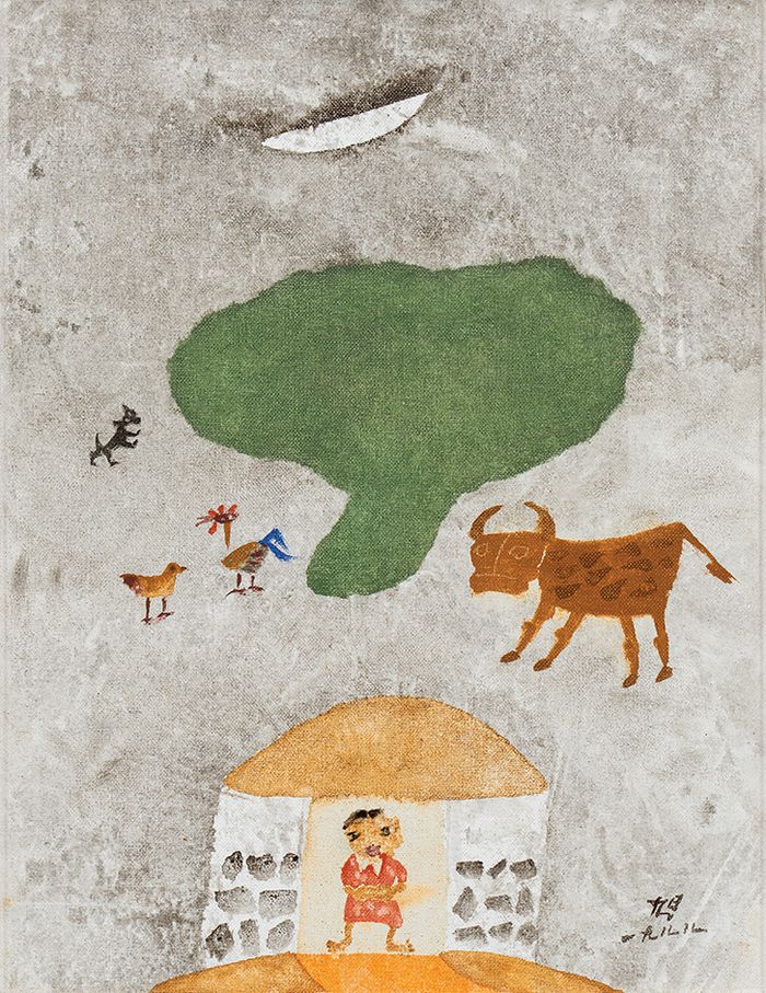 장욱진의 ‘무제’(1988) <케이옥션>