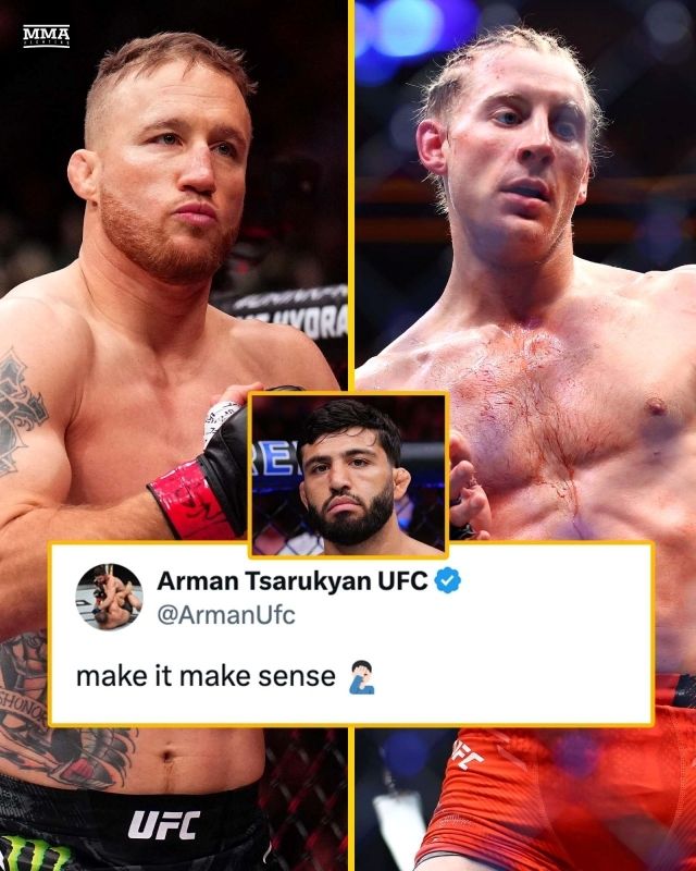 사실 토푸리아의 다음 상대는 댄 후커를 꺾은 아르만 사루키안이 될 것으로 보였다. 압도적인 기량을 선보이며 라이트급 탑 컨텐더라는 것을 증명했으나 당연했다. 그러나 ‘백사장’ 데이나 화이트는 사루키안에게 좋은 기회를 주지 않았다. 아니 기회를 빼앗았다고 볼 수 있다. 이에 사루키안은 SNS에 “이게 말이 되나”라는 문구와 함께 좌절한 모습을 보였다. 사진=MMA 파이팅 SNS