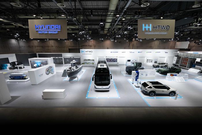 ‘월드 하이드로젠 엑스포 2025’ 현대자동차그룹 부스 전경. 현대차