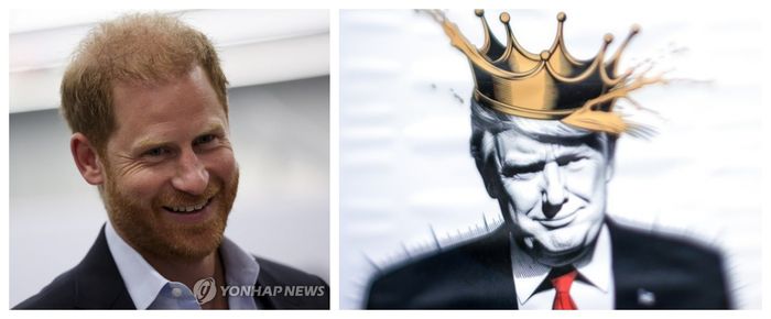 해리 왕자와 트럼프 대통령. AP, EPA 연합뉴스