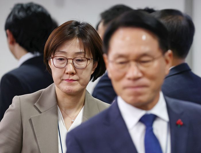 수석보좌관회의 참석하는 김현지 제1부속실장 [연합뉴스]