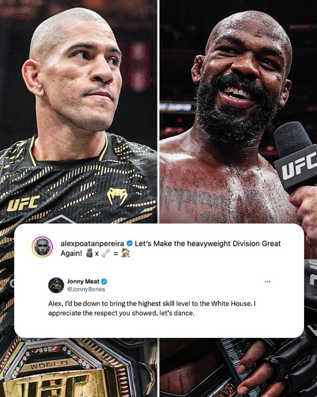 페레이라와 존스는 역대급 슈퍼 파이트를 원하고 있다. 사진=ESPN SNS