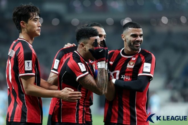 제시 린가드가 득점 후 골 세리머니를 하고 있다. 사진=한국프로축구연맹