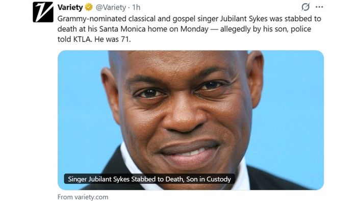 사진 I 버라이어티(Variety) X 계정 캡처