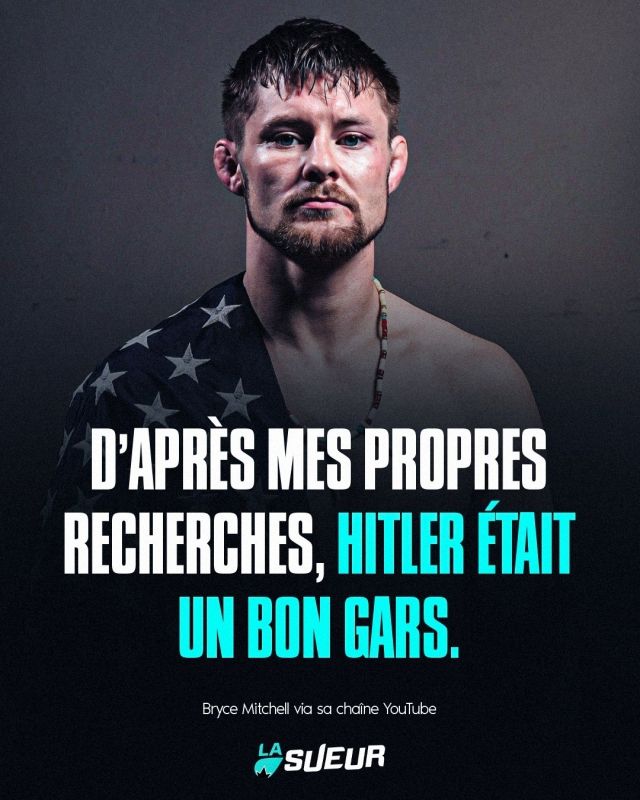 과거 2차 세계대전의 주요 전범 아돌프 히틀러를 찬양한 ‘정신 나간 남자’ 브라이스 미첼이 토푸리아를 향해 강한 비난을 퍼부었다. 그는 과거 토푸리아와 맞대결을 펼친 바 있고 암 트라이앵글 초크로 패배했다. 사진=La Sueur SNS