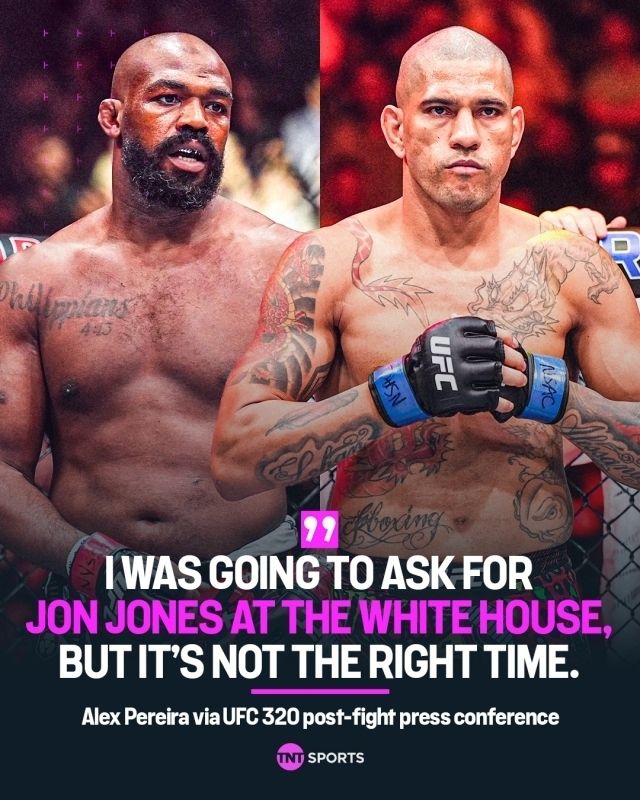 페레이라는 존스를 원했고 존스도 페레이라를 원했다. 사진=TNT 스포츠 SNS