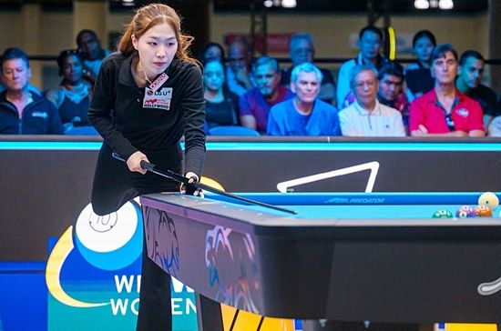 서서아가 결승전에서 브레이크샷을 하고 있다. (사진=Predator Pro Billiard Series)