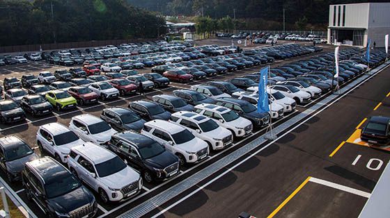 현대자동차 인증중고차 양산센터 치장장.