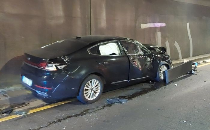 지난 1일 오후 10시30분께 부산 동래구 만덕2터널에서 음주운전을 한 20대 A씨가 차량 2대를 잇달아 추돌해 2명이 부상을 입었다. [자료=부산 동래경찰서]