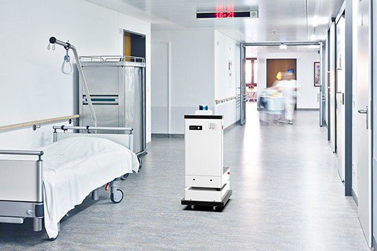 아기유니콘 트위니가 만든 자율주행로봇 `따르고`는 병원에서 시범운영 중이다.