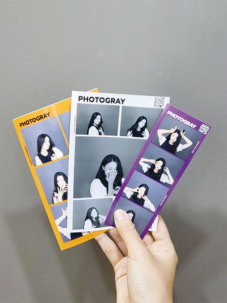 셀프 사진 부스에서 사진을 찍으면 4~6컷이 담긴 사진 한 장이 출력된다. (APR 제공)