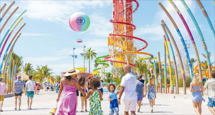 로얄캐리비안크루즈는 사유지 개발을 위한 투자도 적극적이다. 사진은 바하마에 위치한 로얄캐리비안크루즈의 사유지 코코케이섬.  (로얄캐리비안크루즈 제공)