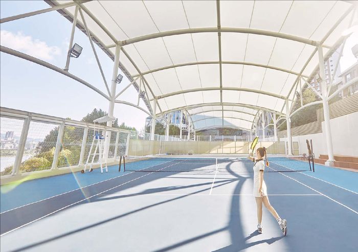 워커힐 ‘테네즈 파크’는 테니스 동호인 사이에서 인기 코스로 입소문이 상당하다. (워커힐 제공)