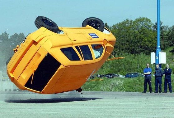 XC90 전복 테스트. 사진 볼보자동차코리아