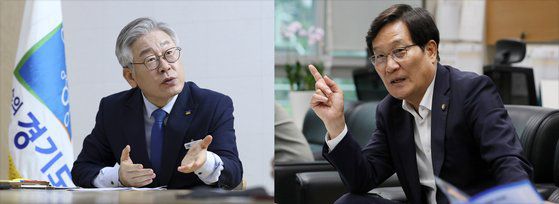 이재명 경기지사(왼쪽)과 신동근 더불어민주당 의원(오른쪽). 뉴스1·중앙포토