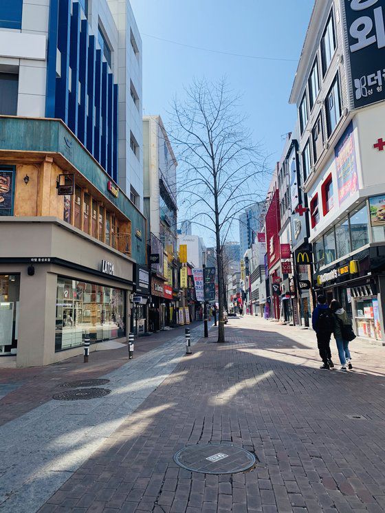 지난 2월 대구 동성로 모습. 사진 독자