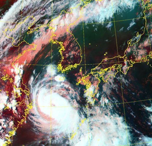 태풍 바비. 자료 기상청