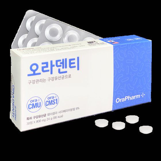 녹여 먹는 구강유산균 오라덴티. 사진 오라팜