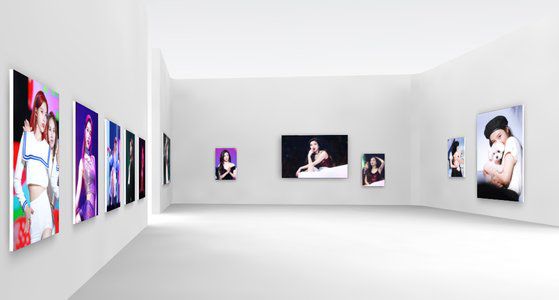 한 팬이 레드벨벳 조이의 생일을 맞아 온라인 사진 전시회를 열었다. 마우스를 움직이면서 사진을 구경할 수 있다. [홈페이지 캡처]