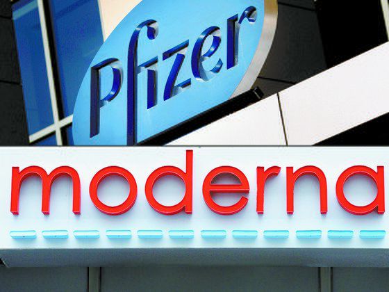 코로나19 백신을 개발 중인 화이자와 모더나 [AFP, 로이터=연합뉴스]