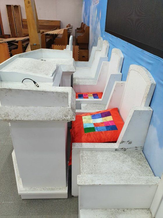 신천지 대구교회 내부 모습. [독자제공]