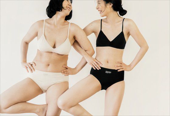 국내 속옷 브랜드 비브비브는 마네킹 같은 완벽한 몸보다 우리 주변에서 흔히 볼 수 있는 다양한 체형의 모델을 선택했다. 사진 비브비브