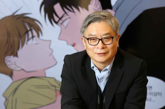 레진코믹스를 인수한 김영훈 키다리스튜디오 대표가 10일 서울 마포구 서교동 본사에서 중앙일보와 인터뷰를 갖고 있다. 김상선 기자